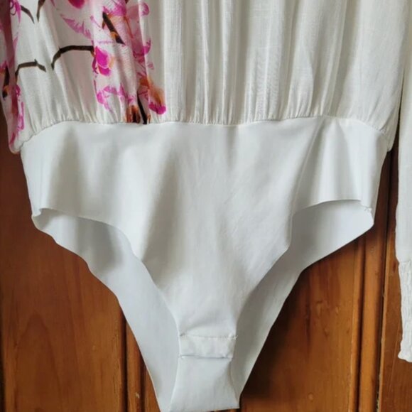 Desigual Bodysuit Cream & Floral size M - Picture 5 of 12